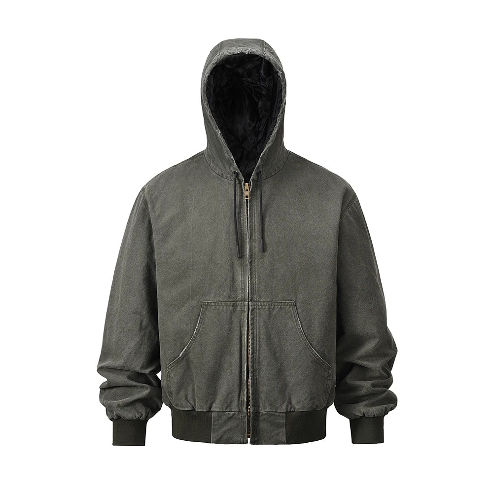 WASHED UTILITY HOOD JACKET