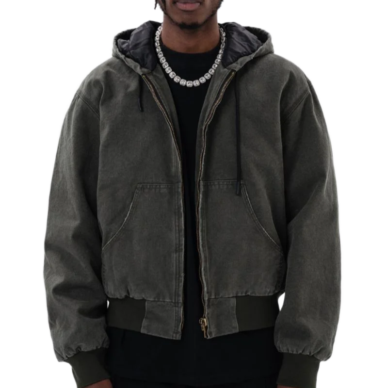 WASHED UTILITY HOOD JACKET