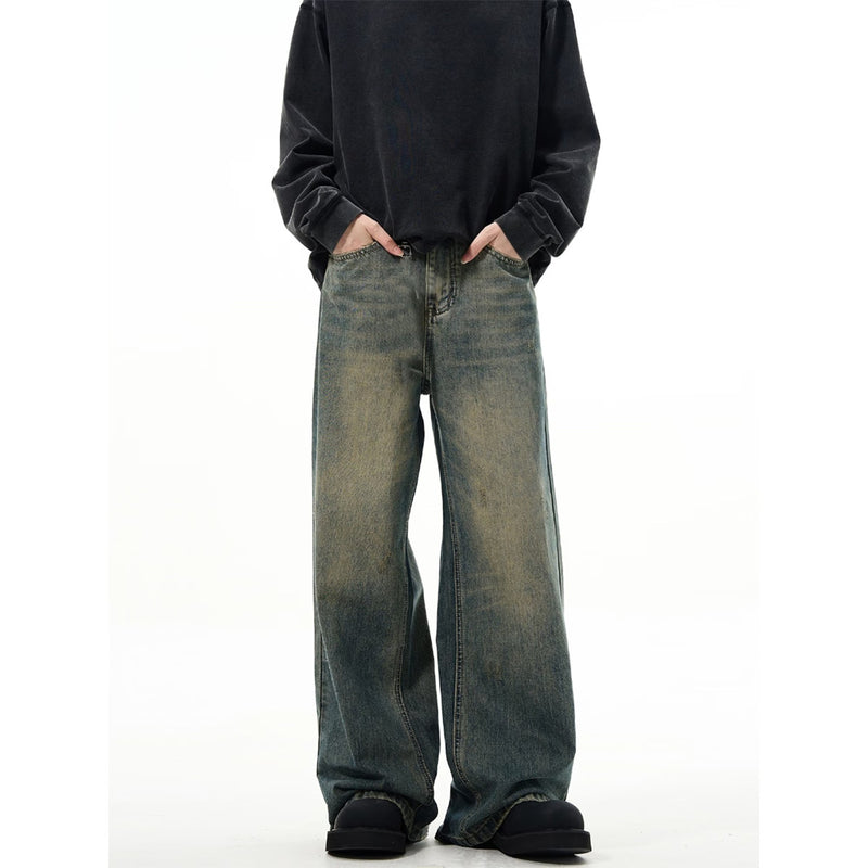 STONE WASH WIDE DENIM
