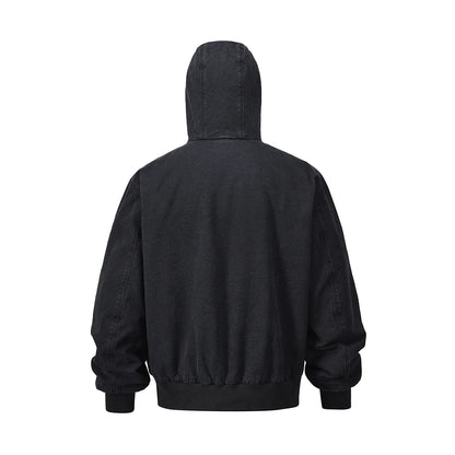 WASHED UTILITY HOOD JACKET
