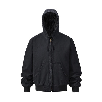 WASHED UTILITY HOOD JACKET