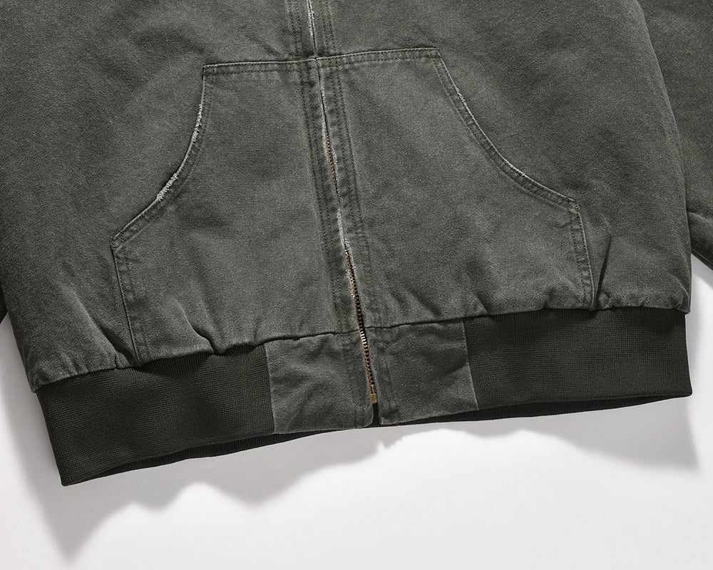 WASHED UTILITY HOOD JACKET
