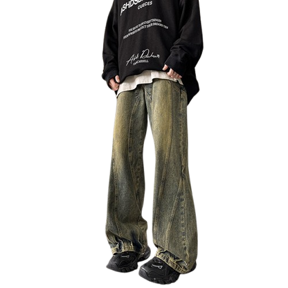 WORN PANEL CUT DENIM