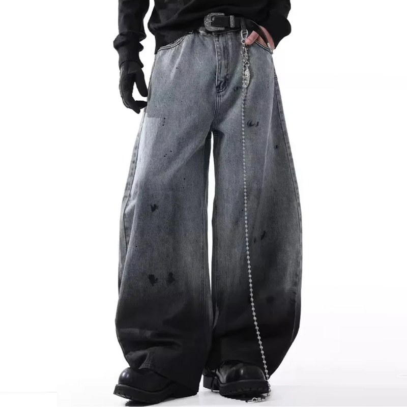 WASHED SPOT DENIM